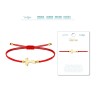 Pulsera Hilo Rojo Cruz Tau Dorado - Coleccion amuleto pulsera roja